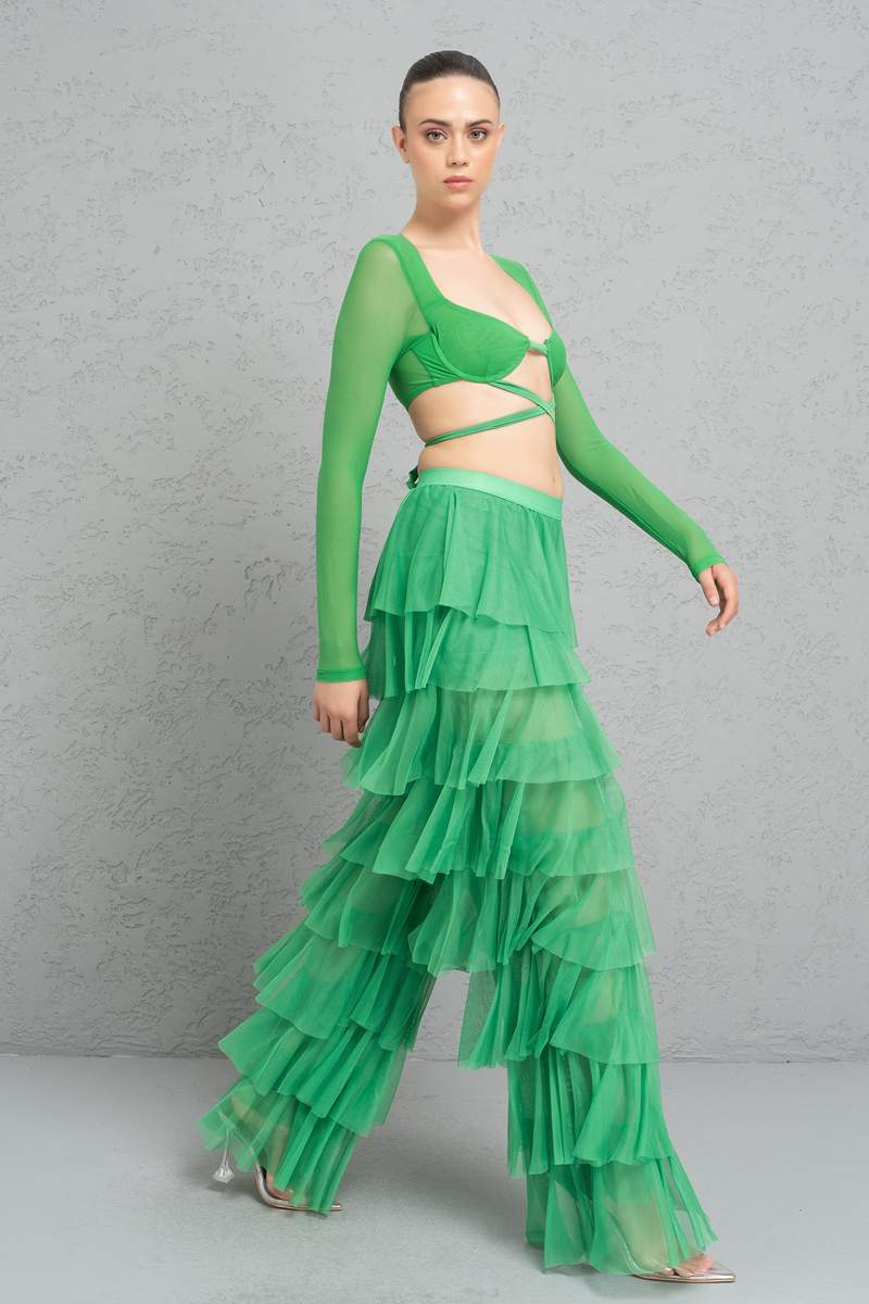 Crave You Neon Green Tulle Pants