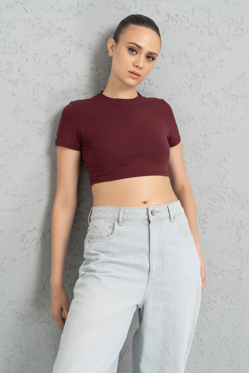 Short Sleeve CHERRY Crop Top