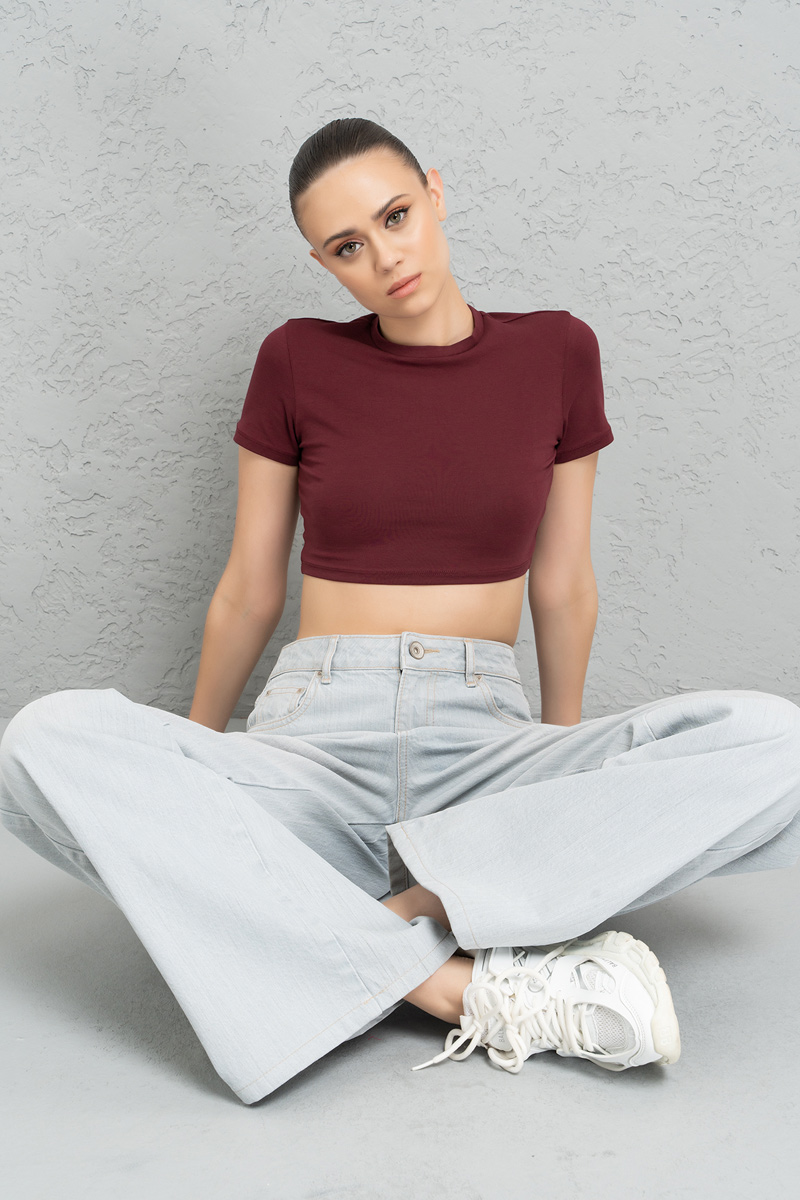 Short Sleeve CHERRY Crop Top