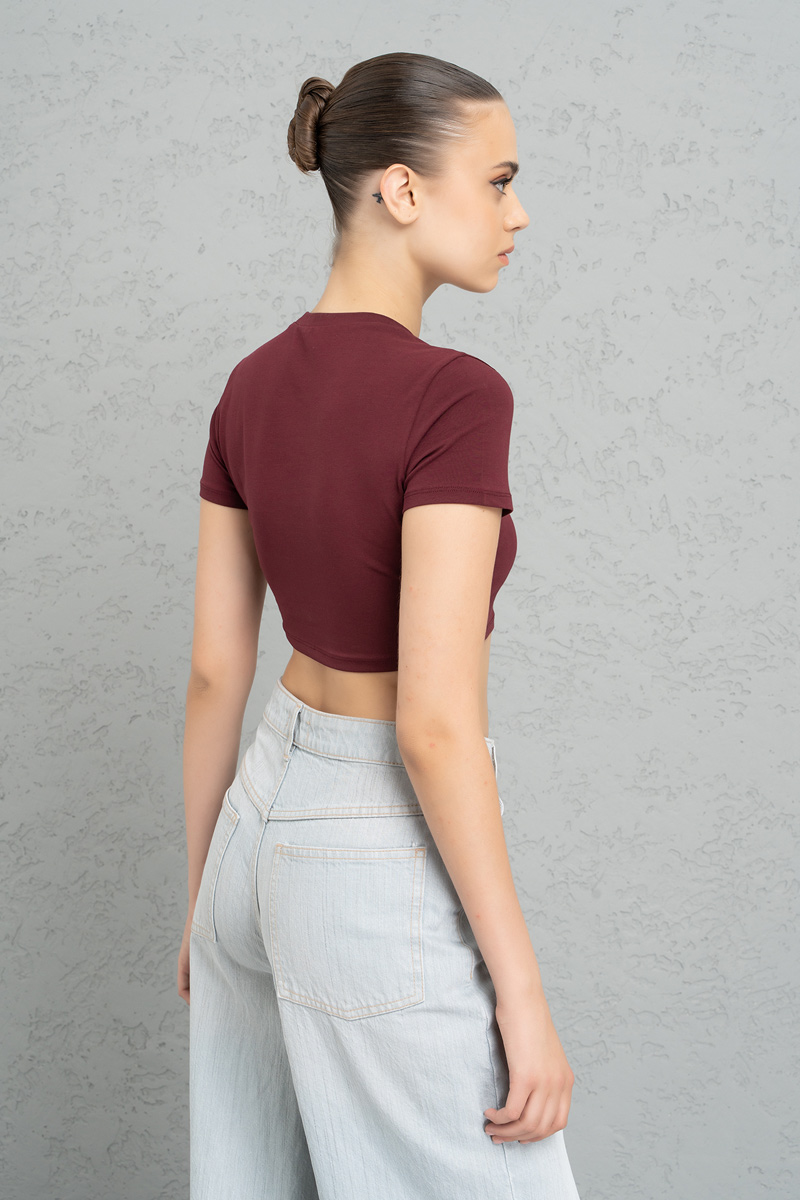 Short Sleeve CHERRY Crop Top