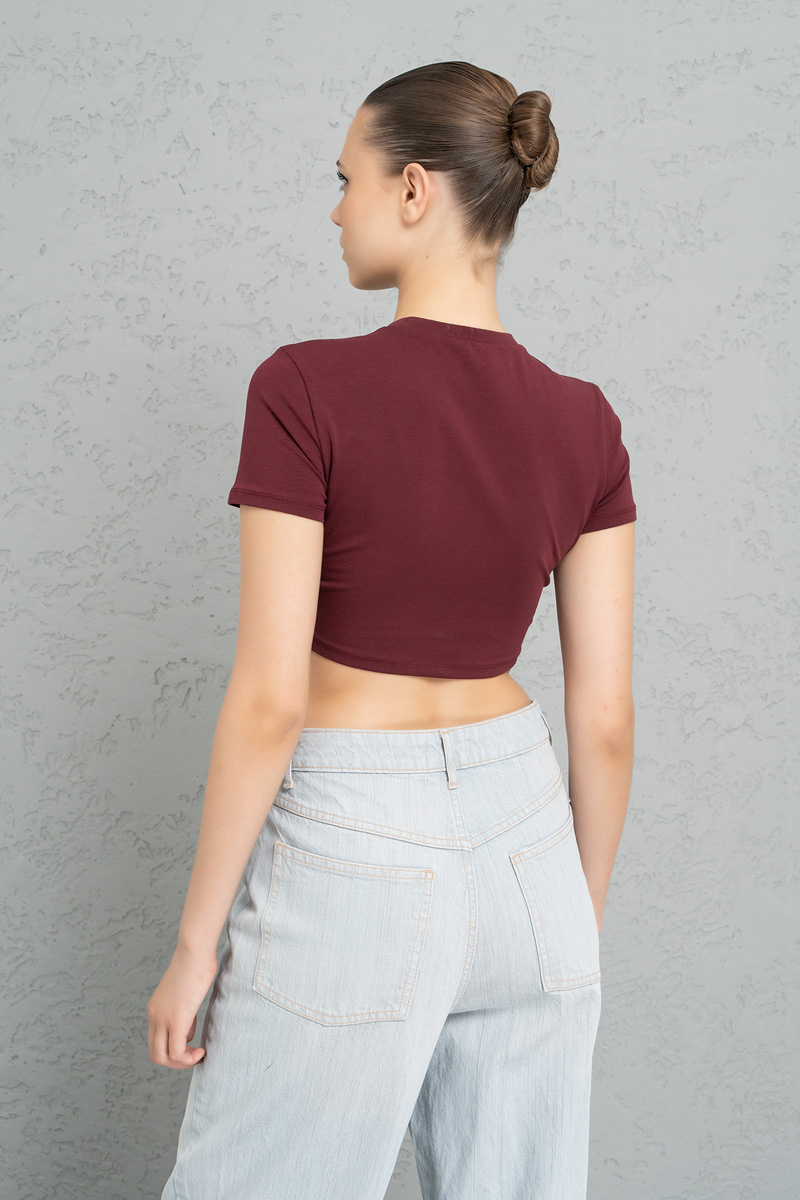 Short Sleeve CHERRY Crop Top