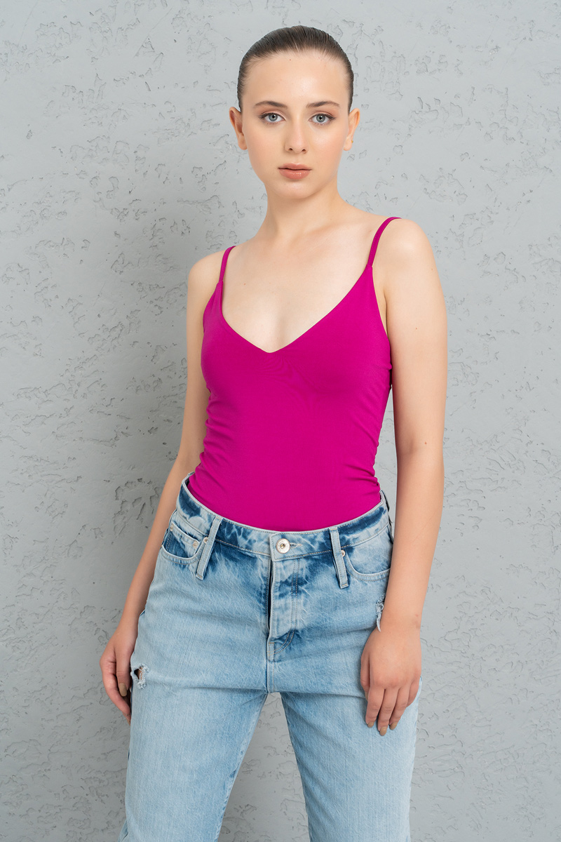 Violet Deep V-Neck Cami