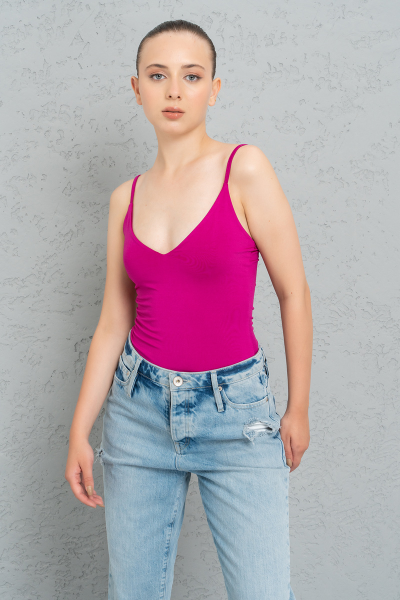 Violet Deep V-Neck Cami