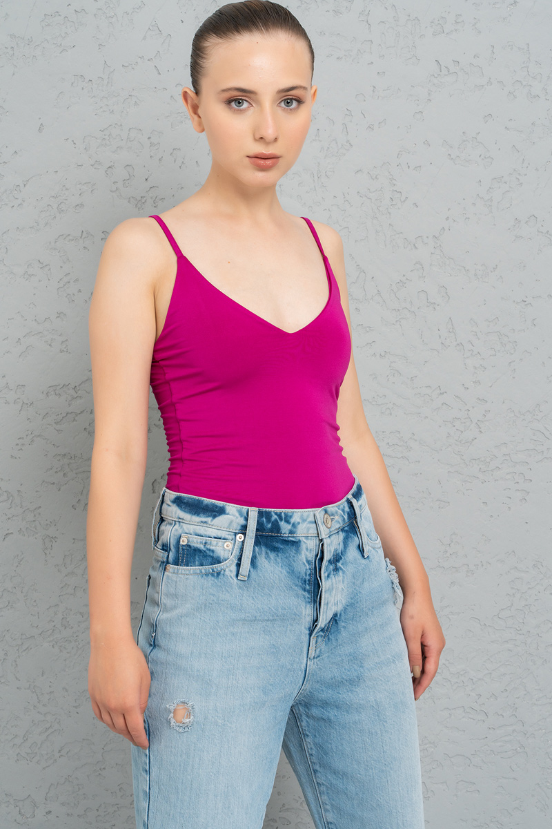 Violet Deep V-Neck Cami