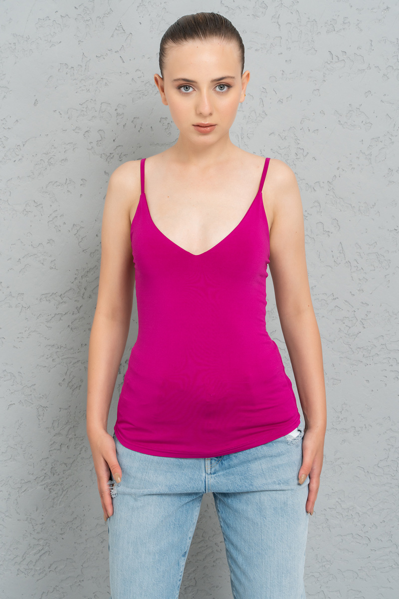 Violet Deep V-Neck Cami