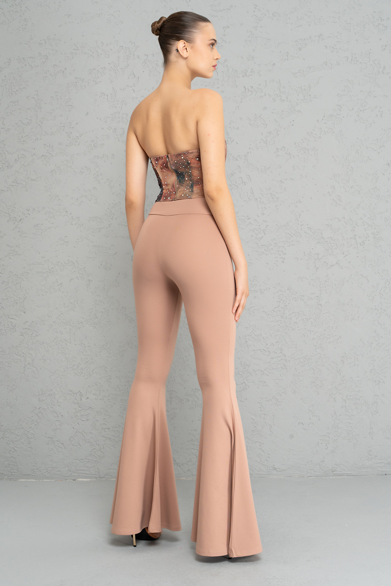 Karamel İspanyol Paça Pantolon