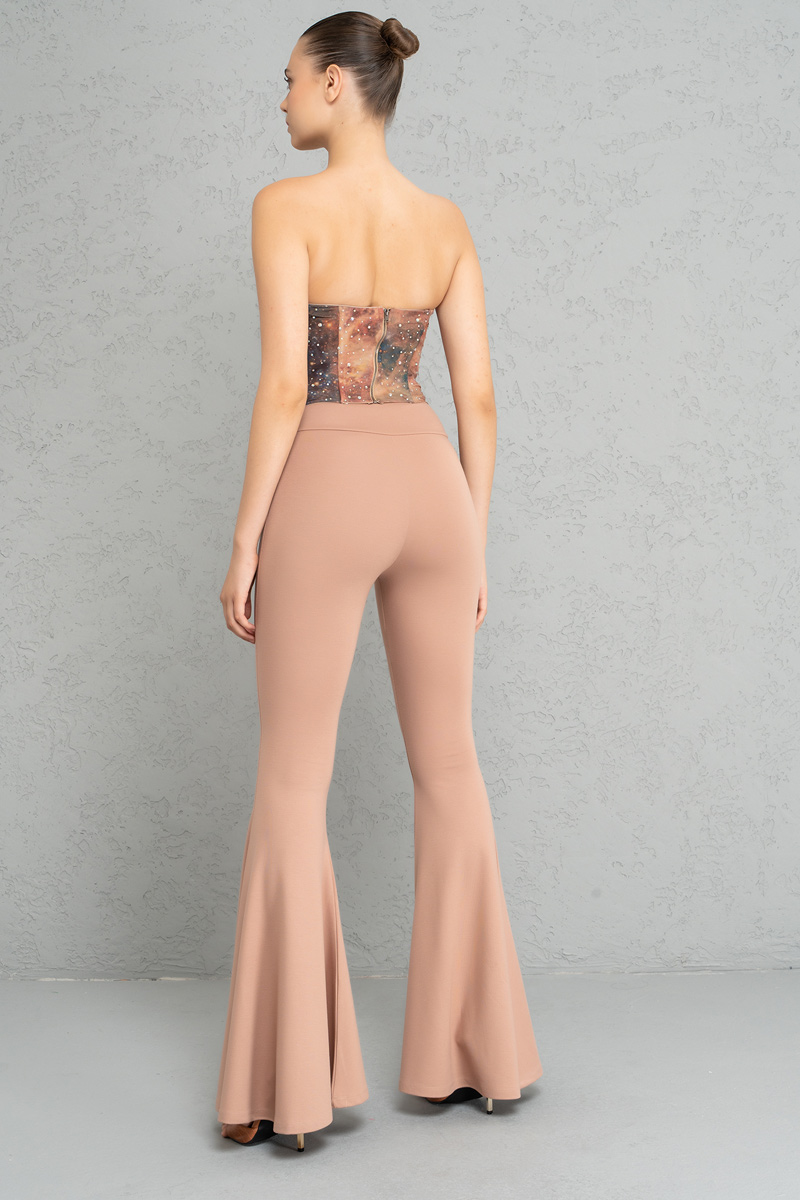 Karamel İspanyol Paça Pantolon