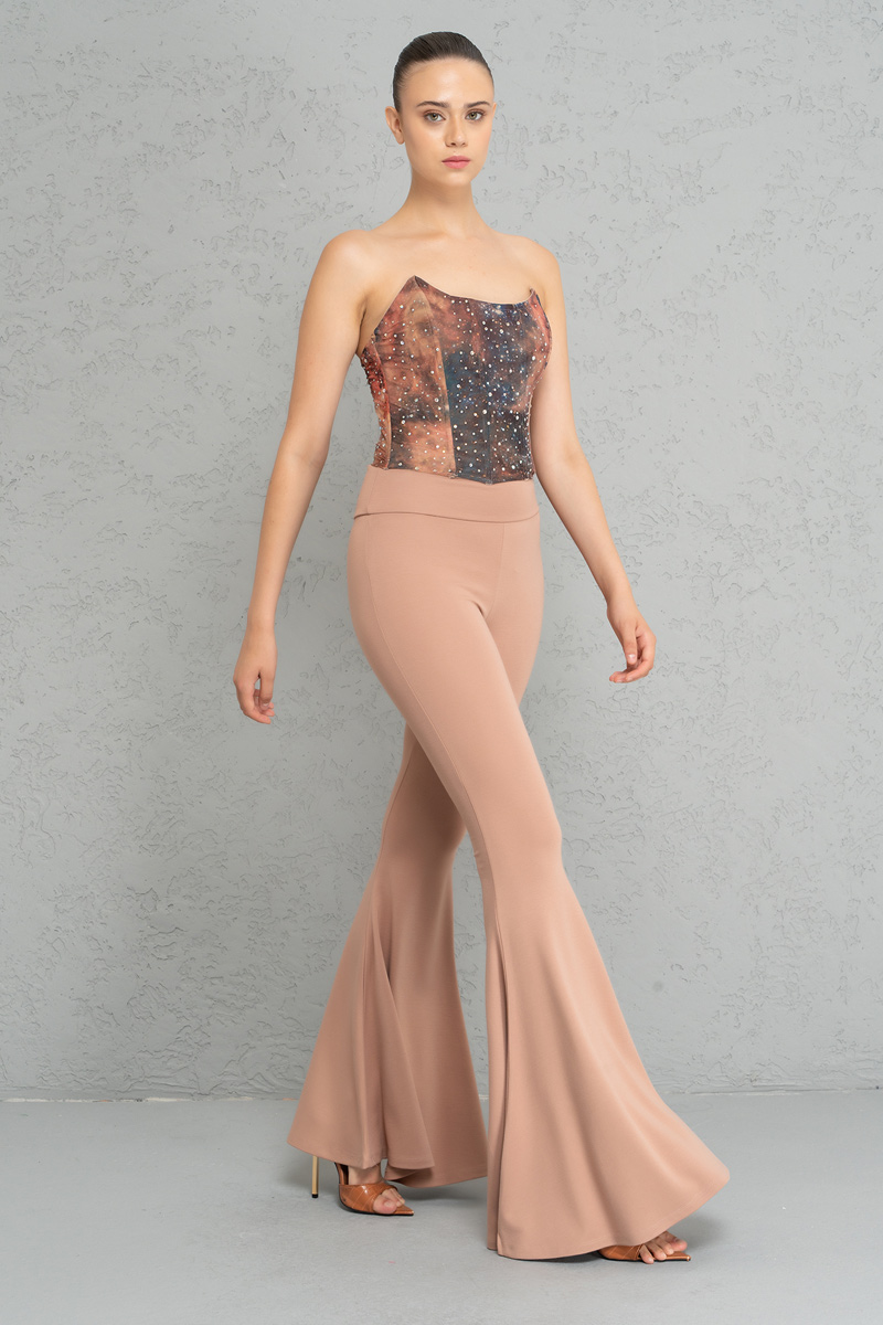 Karamel İspanyol Paça Pantolon