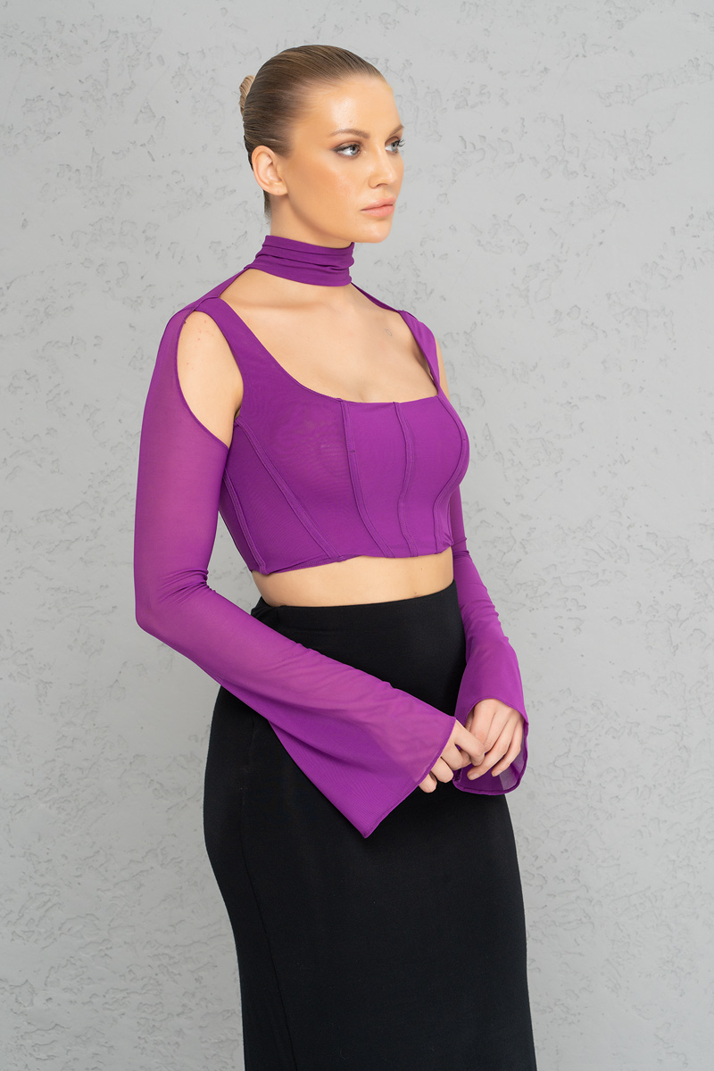 Magenta Mini Tül Büstiyer