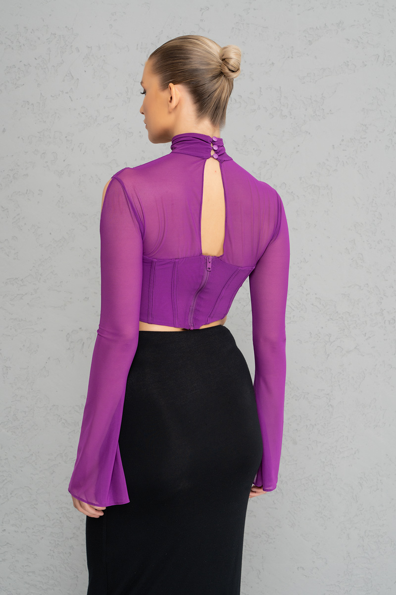 Magenta Mini Tül Büstiyer