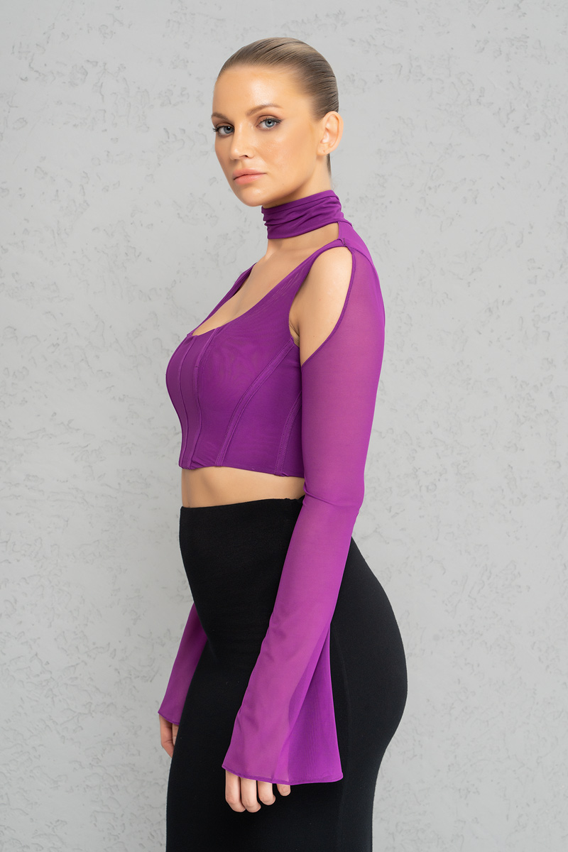 Magenta Mini Tül Büstiyer