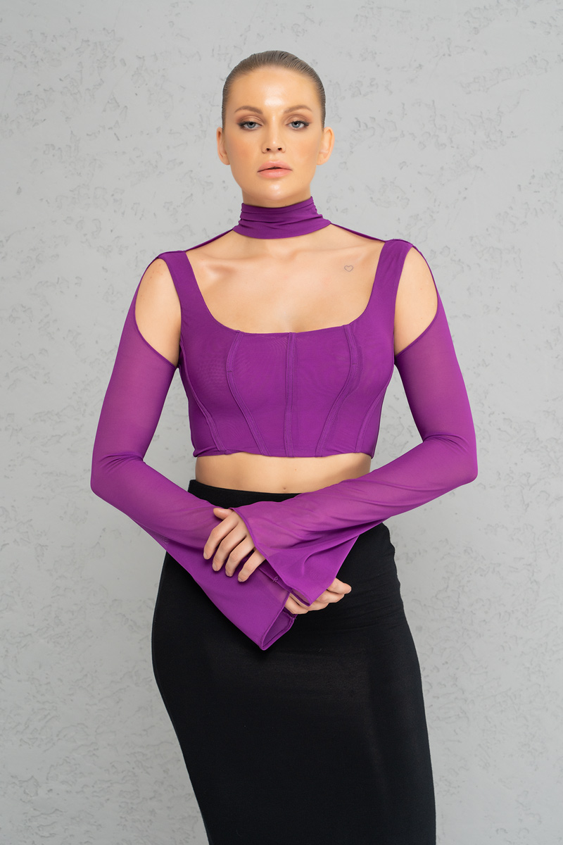 Magenta Mini Tül Büstiyer