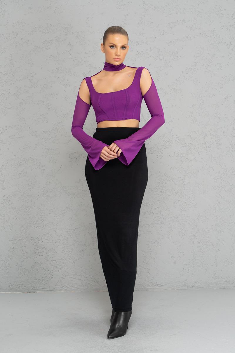 Magenta Mini Tül Büstiyer