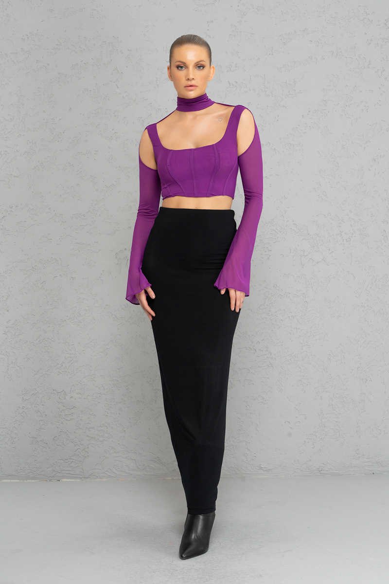 Magenta Mini Tül Büstiyer