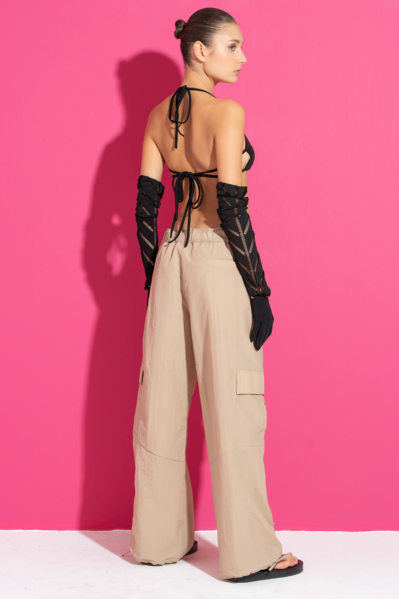 Beige Kargo Pantolon