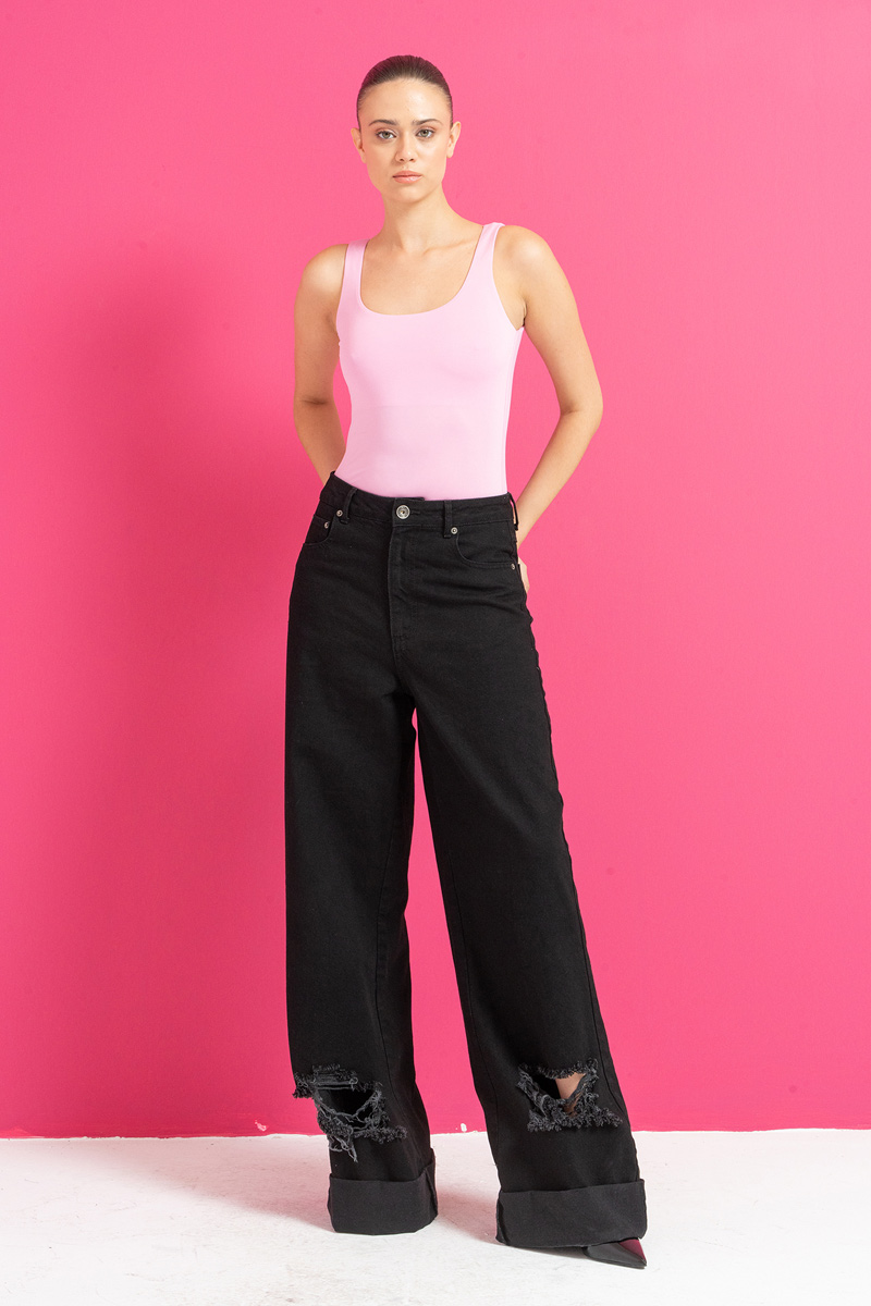 Round Neck Sleeveless New Pink Tank Top