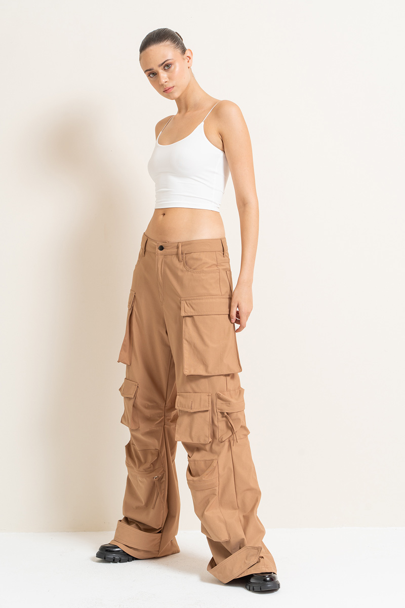 Offwhite Spaghetti Strap Cropped Cami