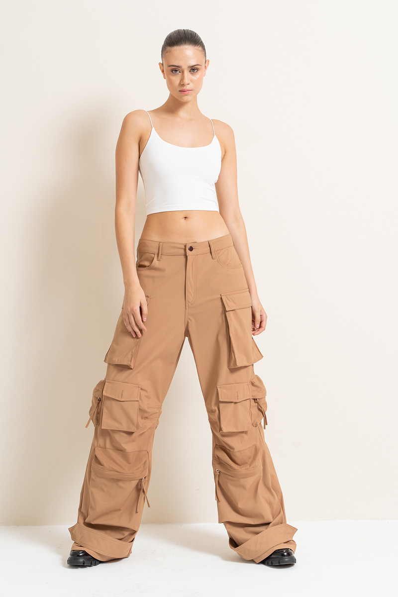 Offwhite Spaghetti Strap Cropped Cami
