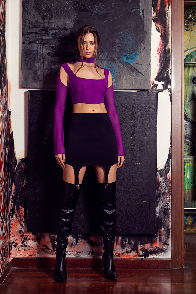 Magenta Mini Tül Büstiyer