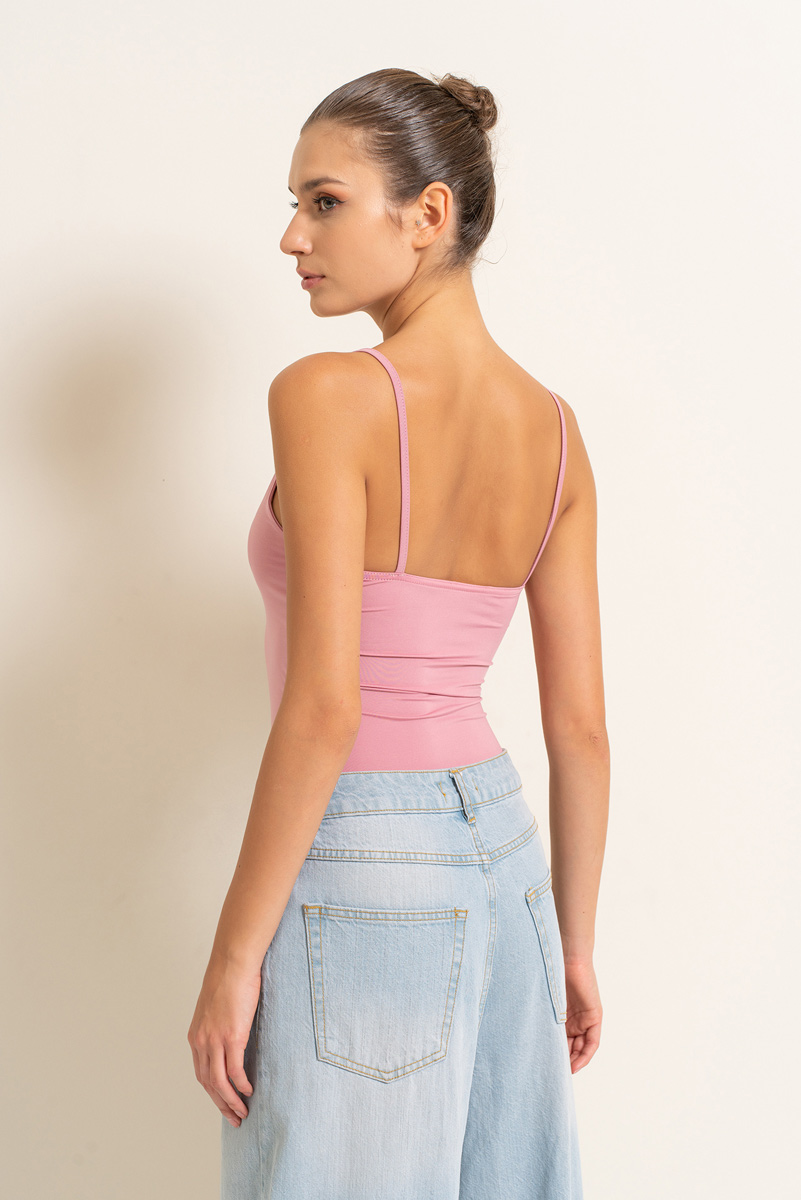 Light Rose Deep V-Neck Cami
