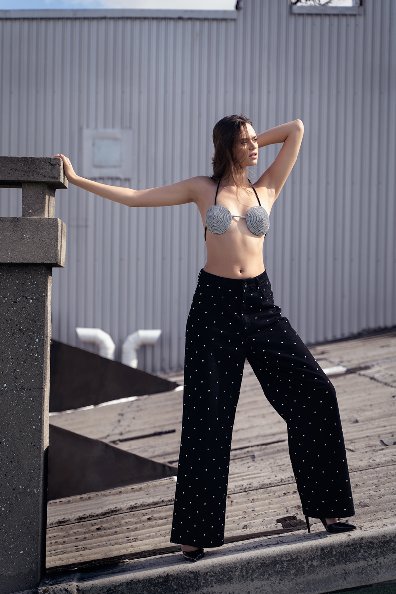 Gümüş Taşlı Yuvarlak Büstiyer