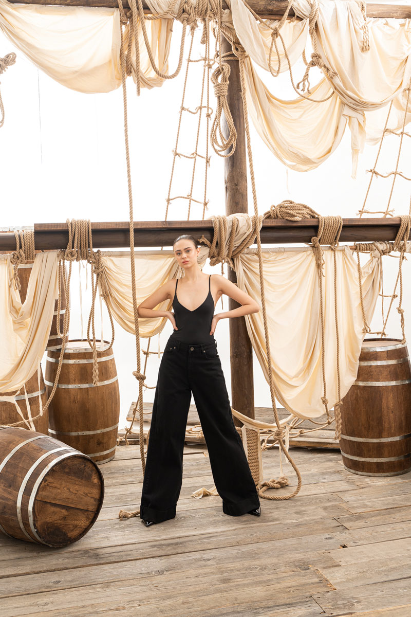 Black Deep V-Neck Cami