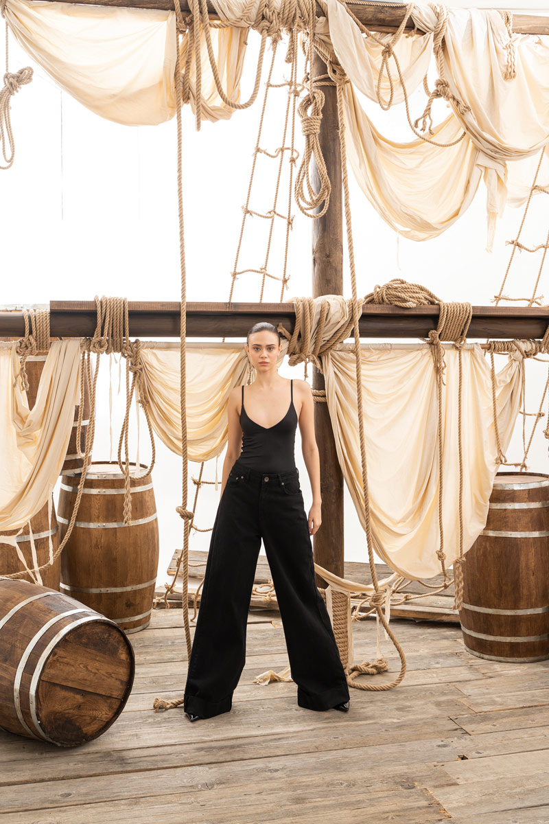 Black Deep V-Neck Cami