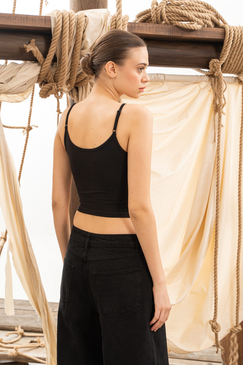 Black Cropped Cami
