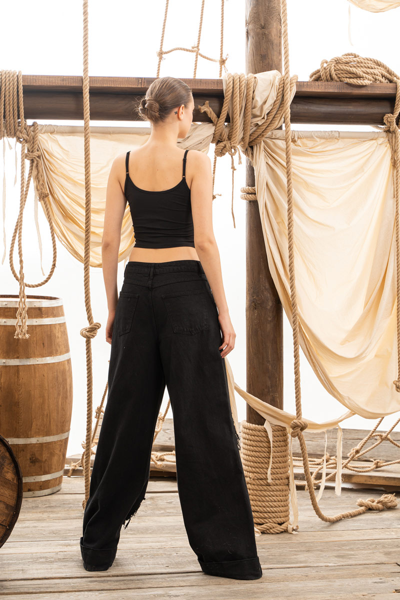 Black Cropped Cami