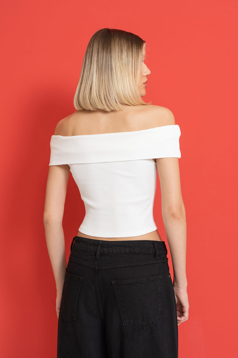 Off white Madonna Yaka Crop Top