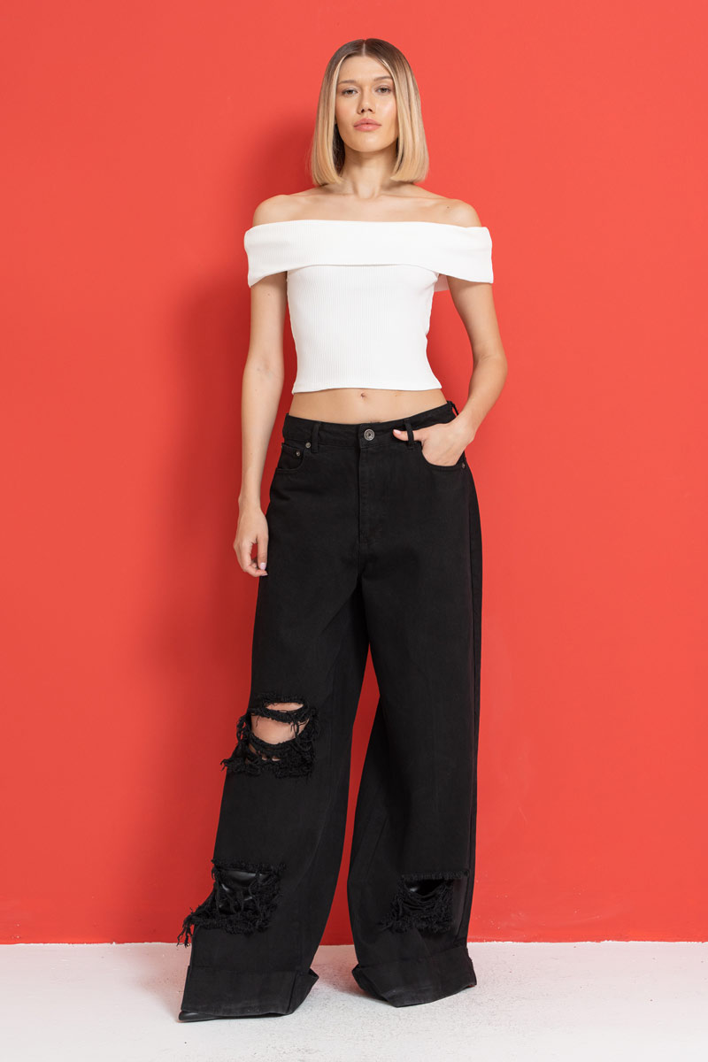 Off white Madonna Yaka Crop Top