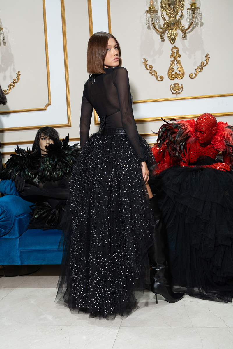 Siyah Transparan G-String Bodysuit