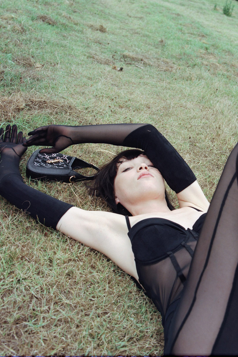 Sheer Black Jumpsuit with Padded Cups & Gloves