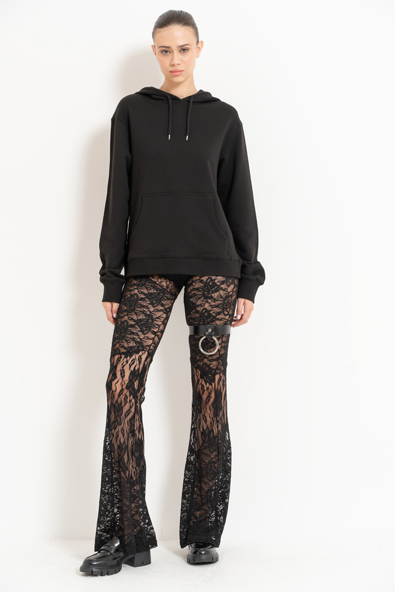 Siyah Dantel Pantolon