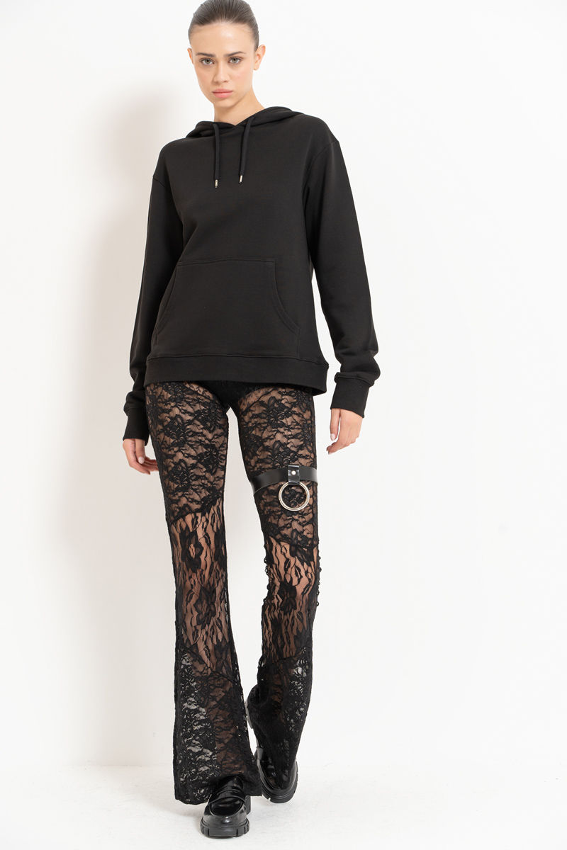 Siyah Dantel Pantolon