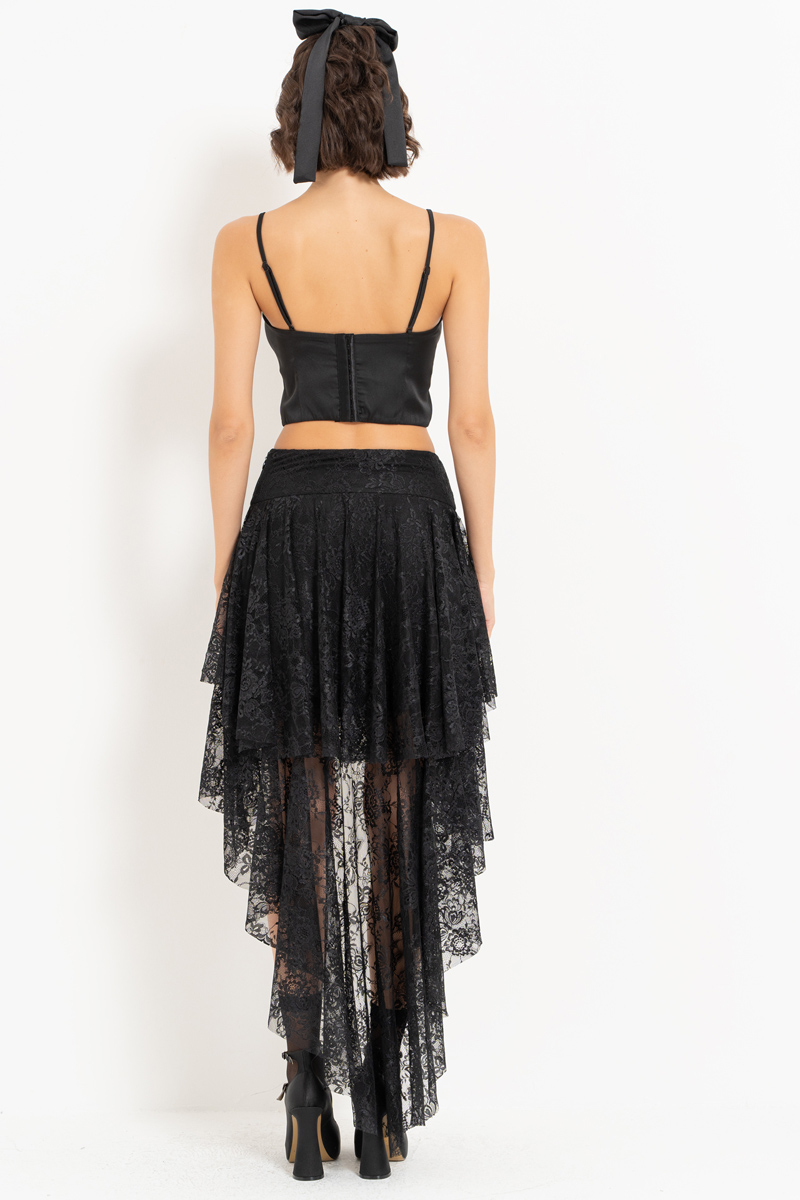 Siyah Askılı Saten Büstiyer