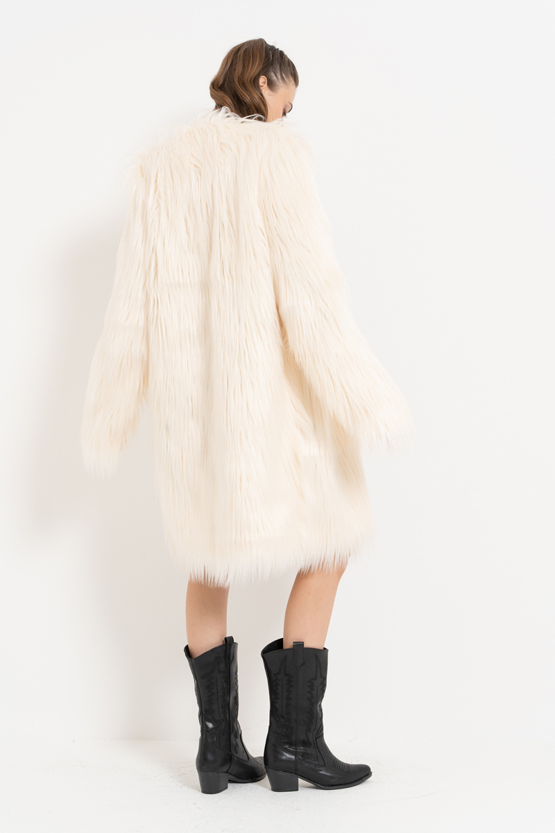 Off white Plush Ceket