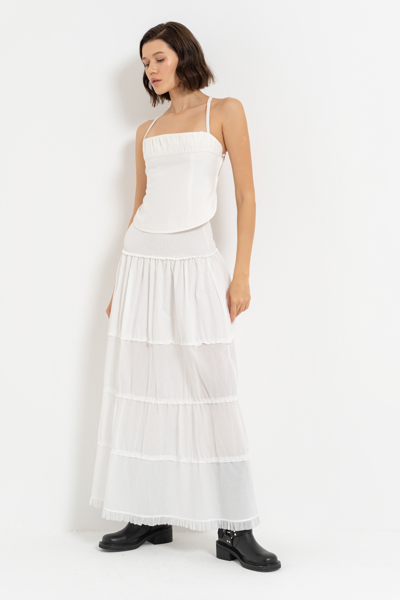Off white Gipeli Uzun Etek