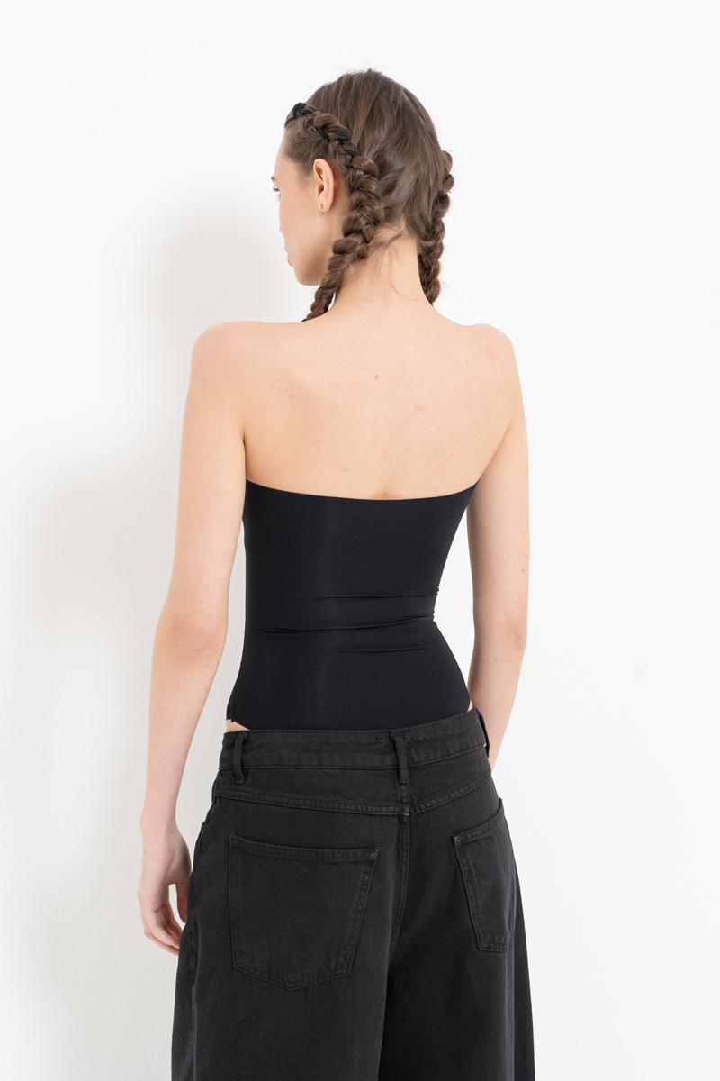 Black Tube Brazilian Bodysuit