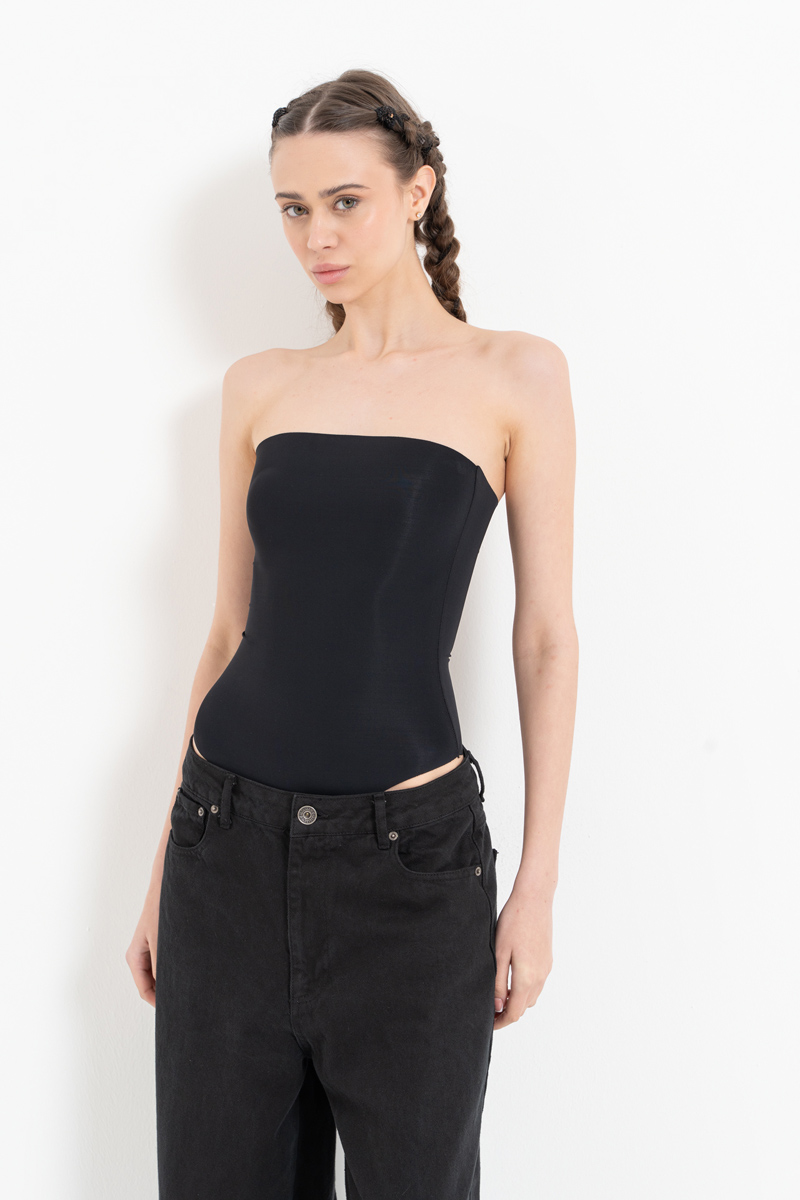 Black Tube Brazilian Bodysuit
