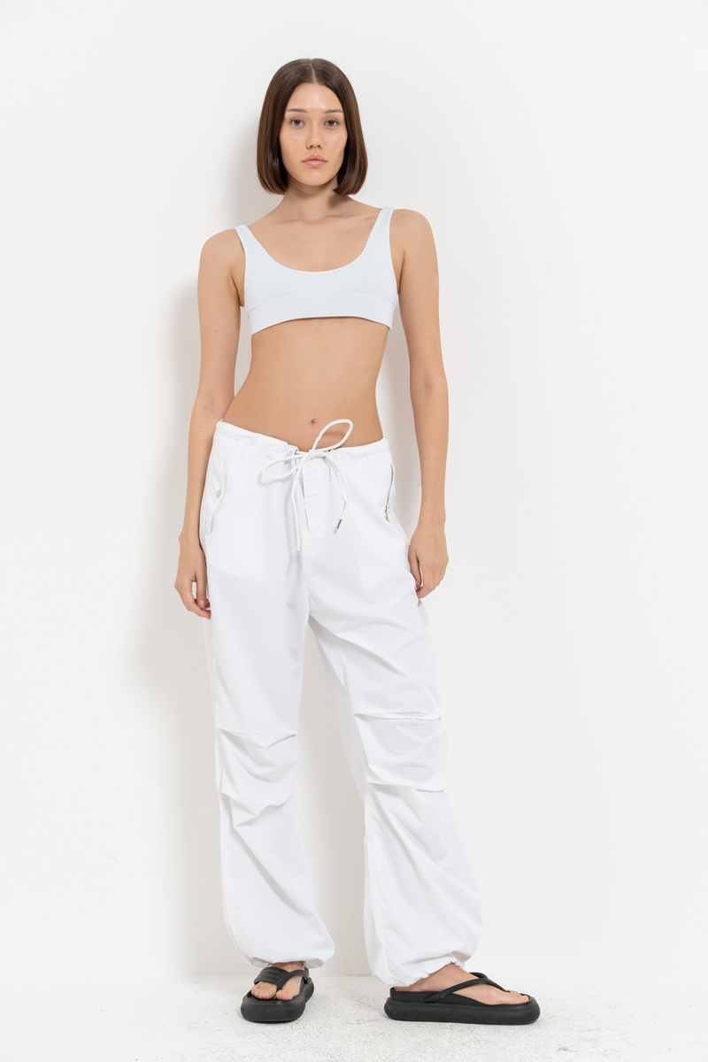 Elastic Band Sports White Bra Bustier