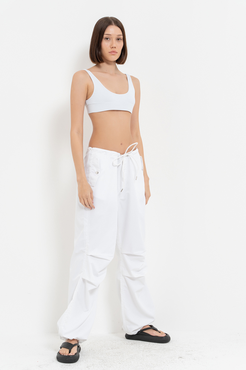 Elastic Band Sports White Bra Bustier