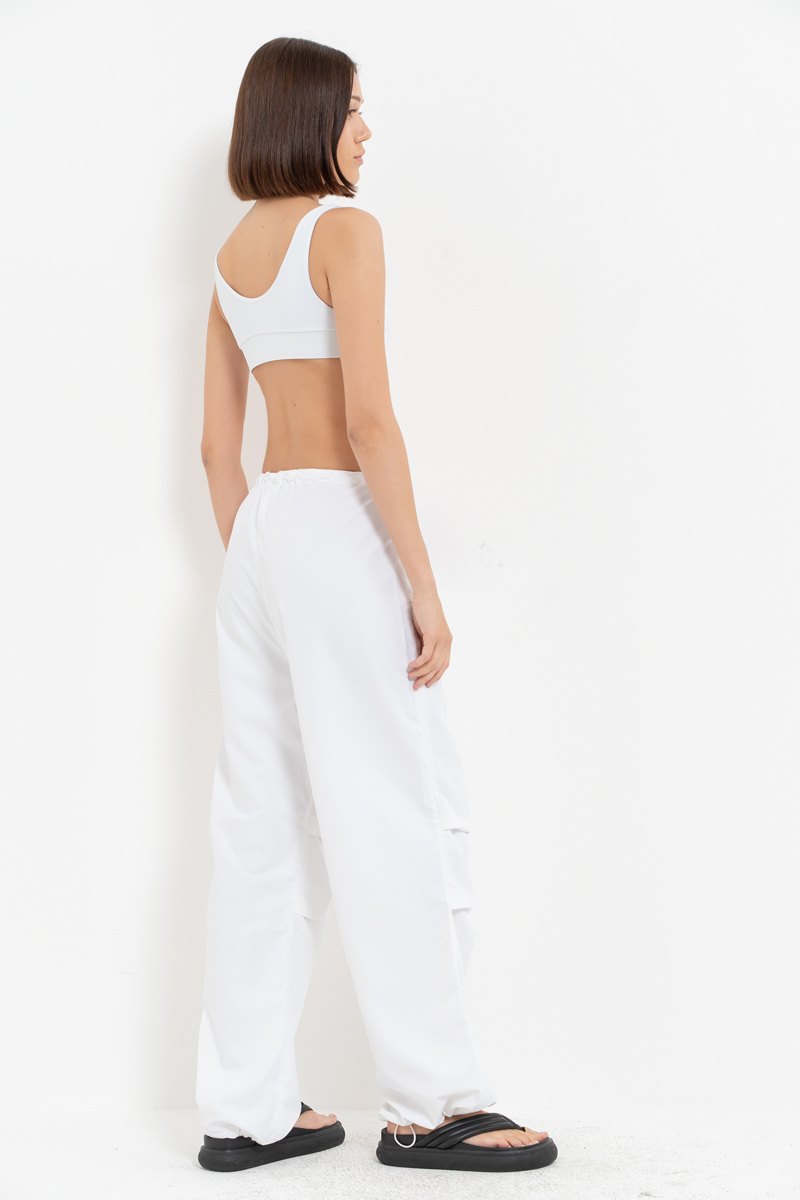 Elastic Band Sports White Bra Bustier