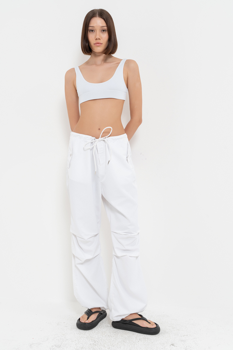 Elastic Band Sports White Bra Bustier