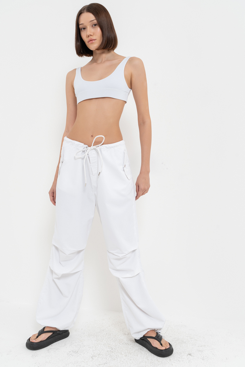 Elastic Band Sports White Bra Bustier