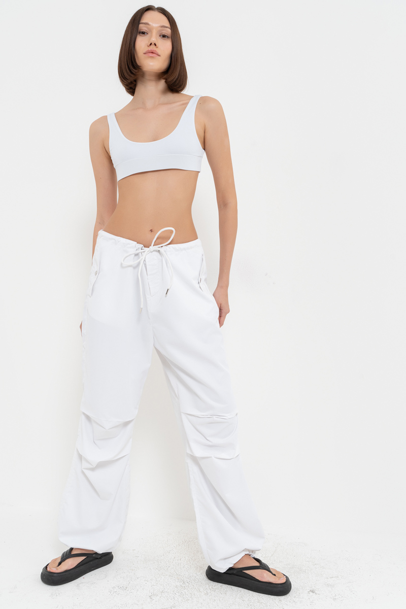 Elastic Band Sports White Bra Bustier