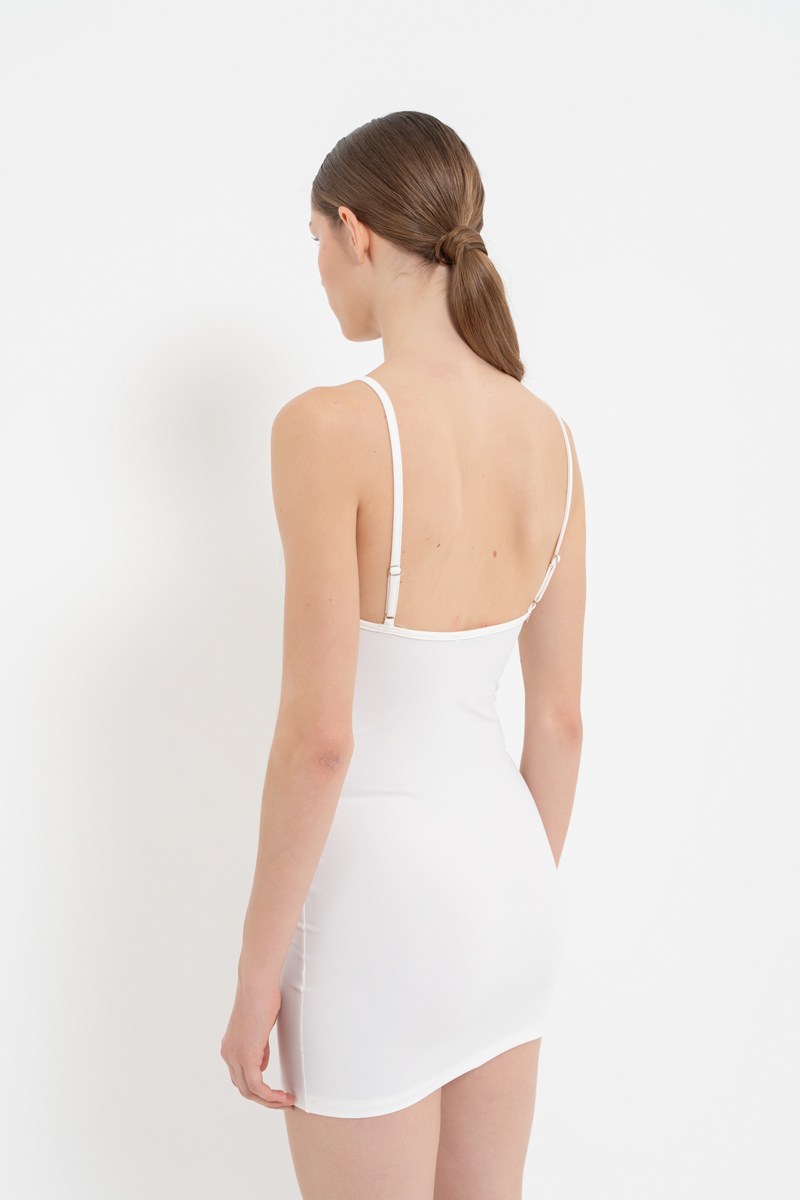 Offwhite Bodycon Cami Mini Dress