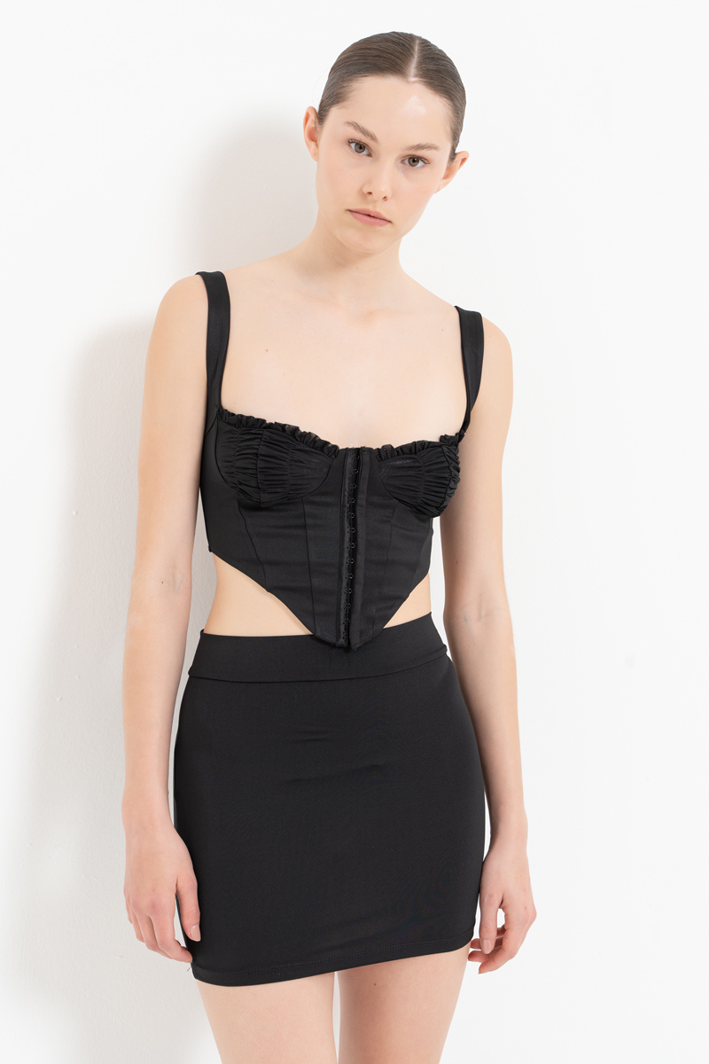 Black Bodycon Mini Skirt