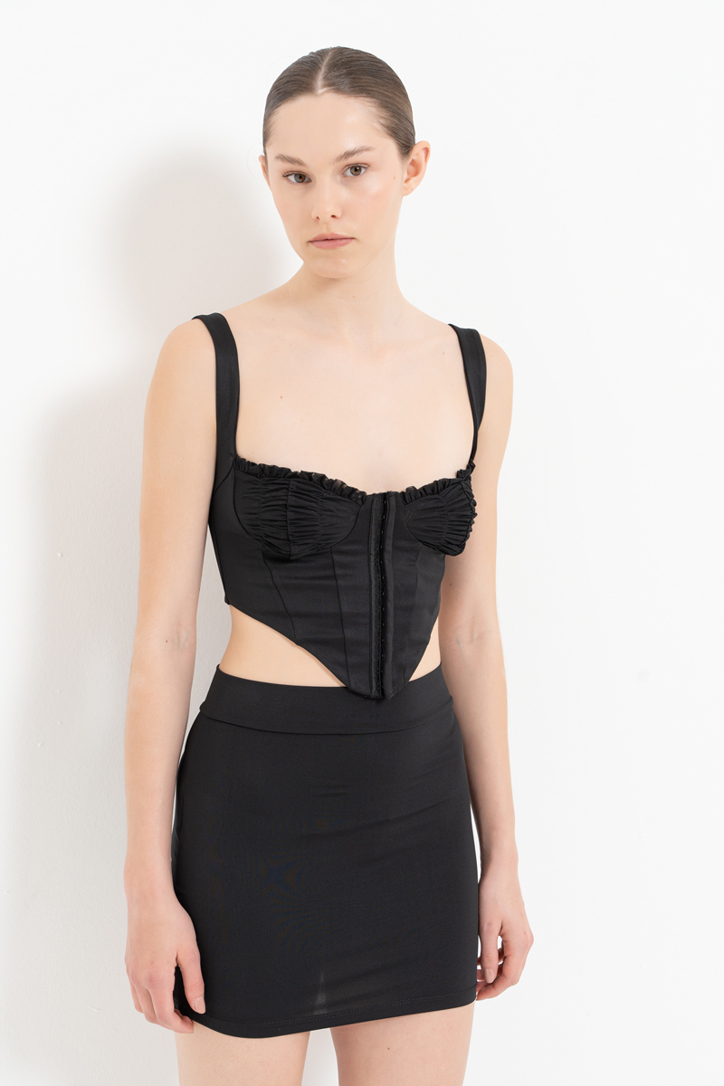 Black Bodycon Mini Skirt