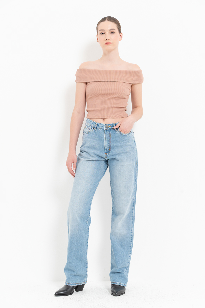 Ultra Yüksek Bel Mavi Kot Pantolon